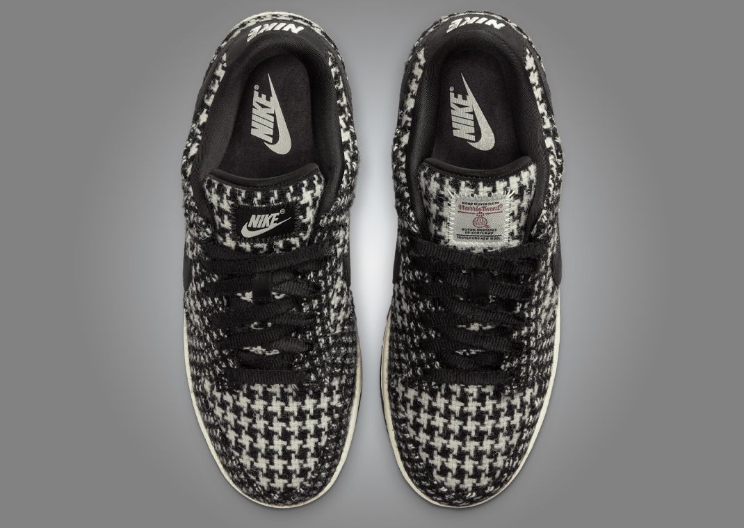 Harris Tweed x Nike Dunk Low Black White (W) Top