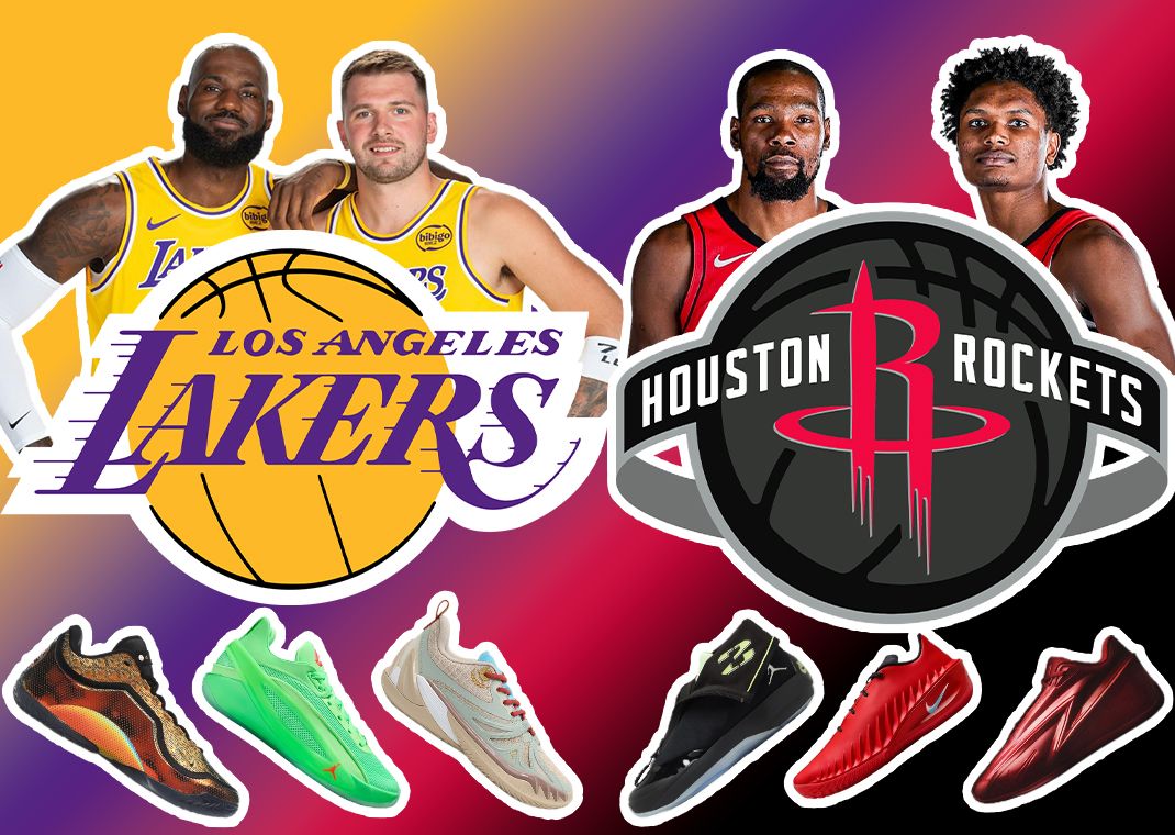 Sneakers Rivals: Los Angeles Lakers versus Houston Rockets