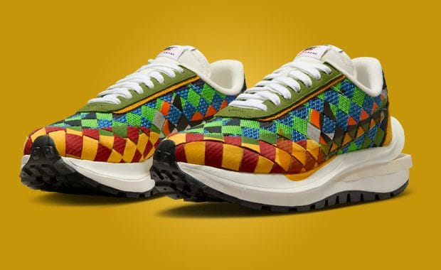 The Jean Paul Gaultier x sacai x Nike LDVaporwaffle Mix Green Gusto Releaes November 2023