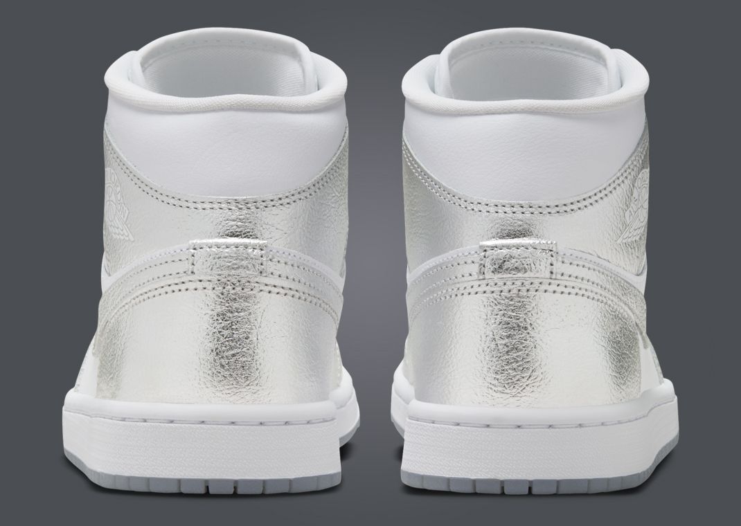 Air Jordan 1 Mid SE Metallic Silver (W) Back