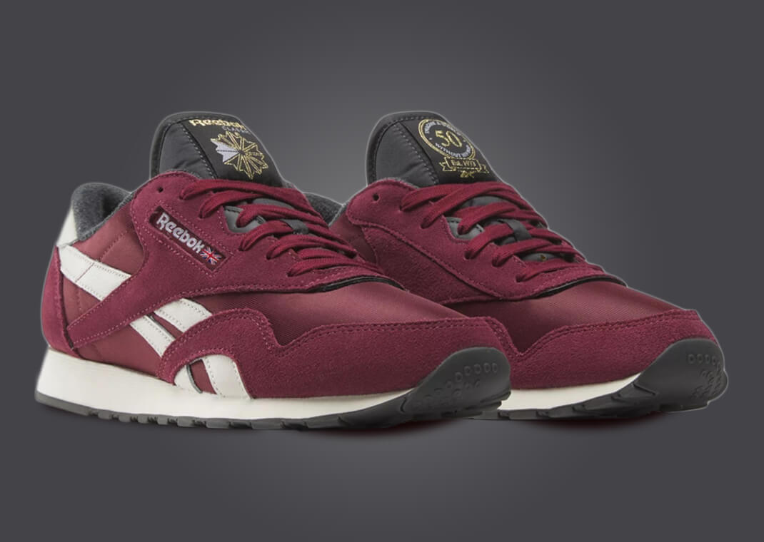Reebok Classic Nylon Hip-Hop Classic Maroon Angle
