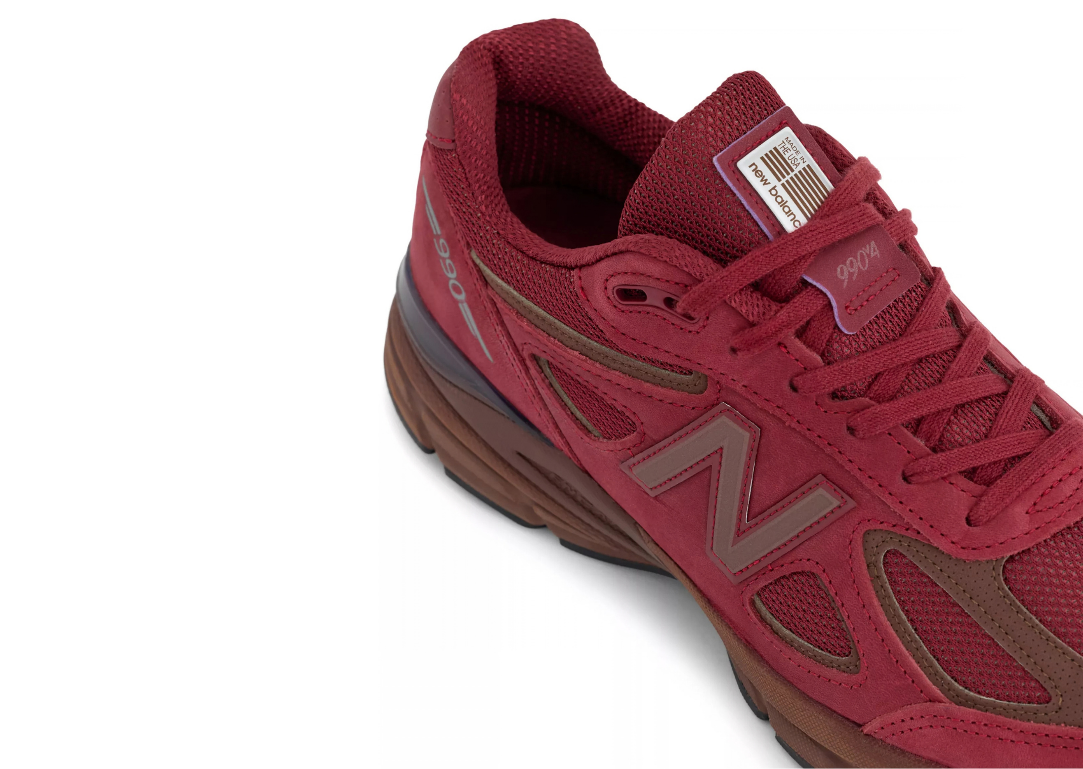 New Balance 990v4 Made in USA Monarch Burgundy