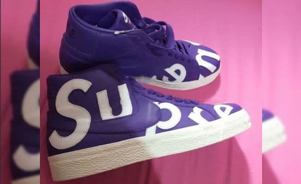 First Look Supreme x Nike SB Blazer Mid Purple