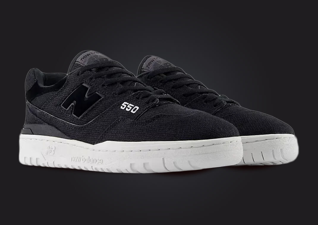 New Balance 550 Black Hemp