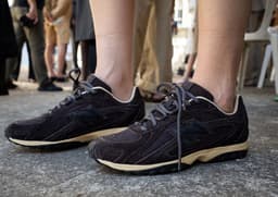 AURALEE x New Balance 204L Brown Angle