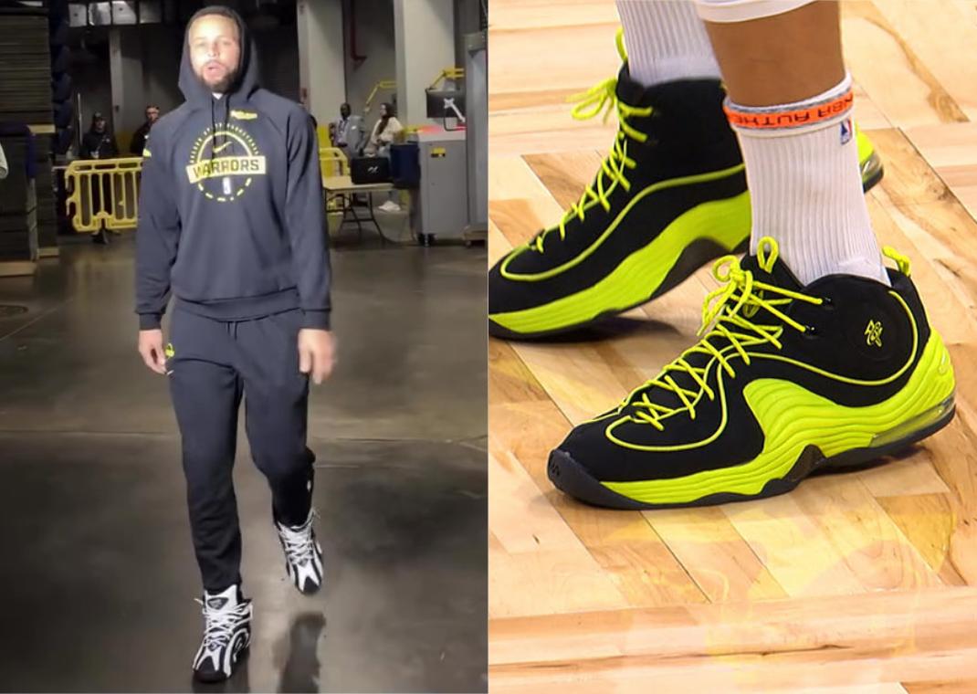 Steph Curry Wears Reebok Shaqnosis and Nike Air Penny 2
