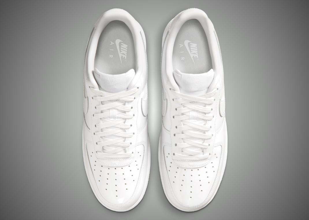 Nike Air Force 1 Low Patent Leather Premium White above