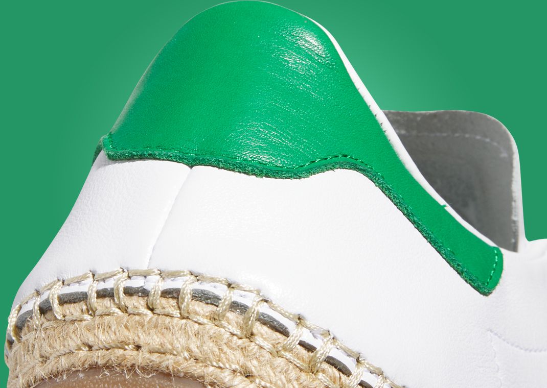 CLOT x adidas Stan Smith Espadrille White Green Heel Detail