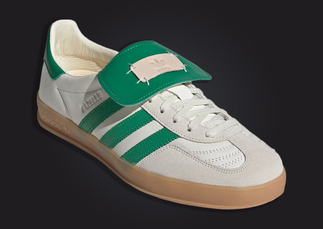 Foot Industry x adidas Gazelle Indoor Cream Green Angle
