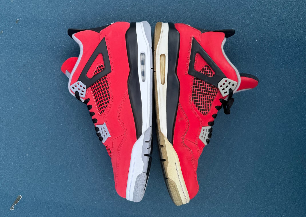 2026 (left) vs 2013 (right) Air Jordan 4 Retro Toro Bravo