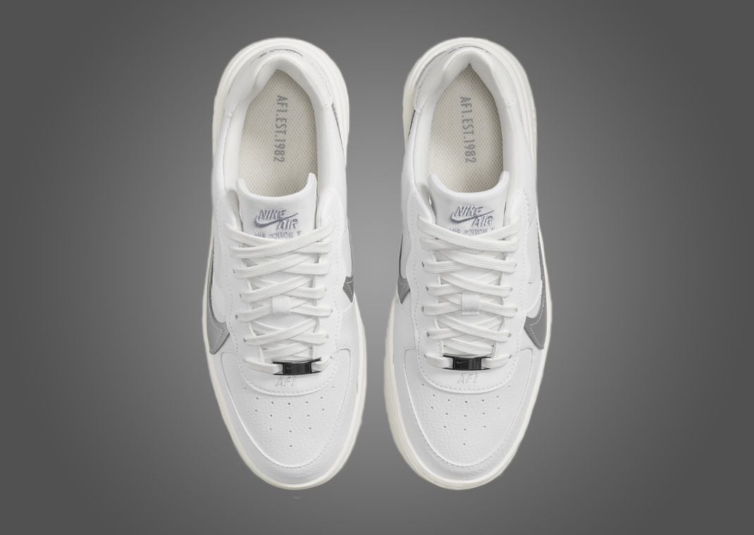 This Nike AF1 PLT.AF.ORM Comes In Summit White and Metallic