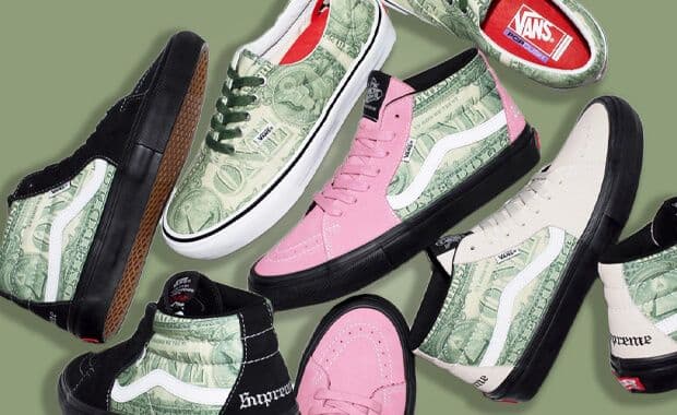 Supreme and Vans Add Dollar Bills to the Era and Grosso Mid