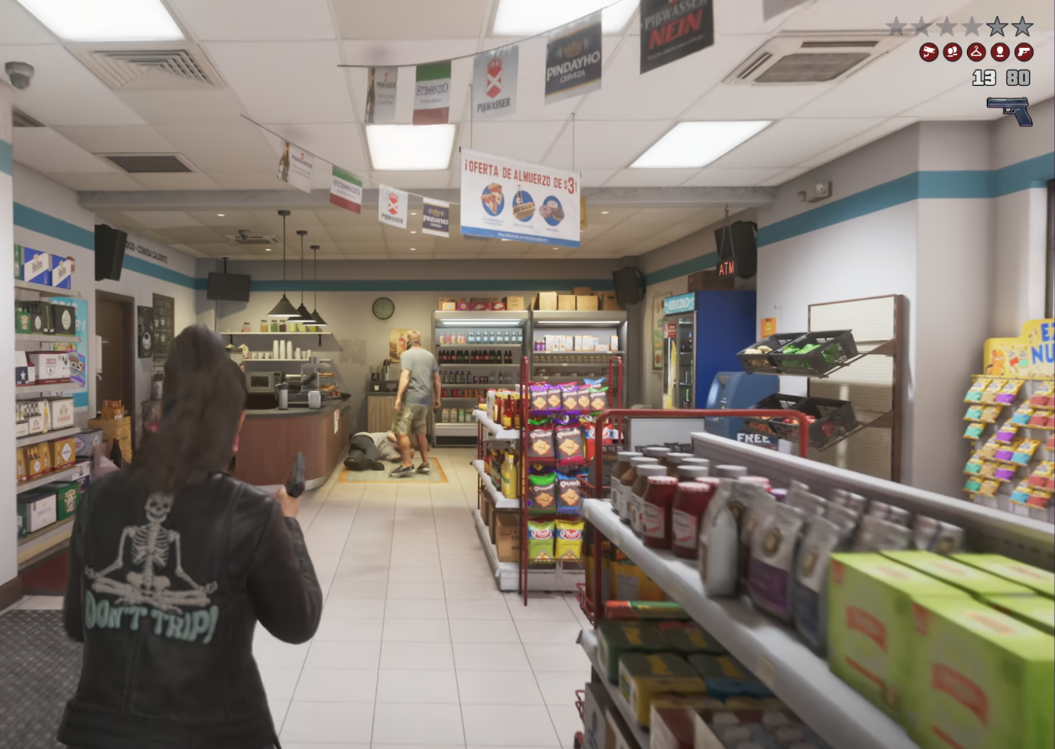 Lucia and Jason robbing a store together