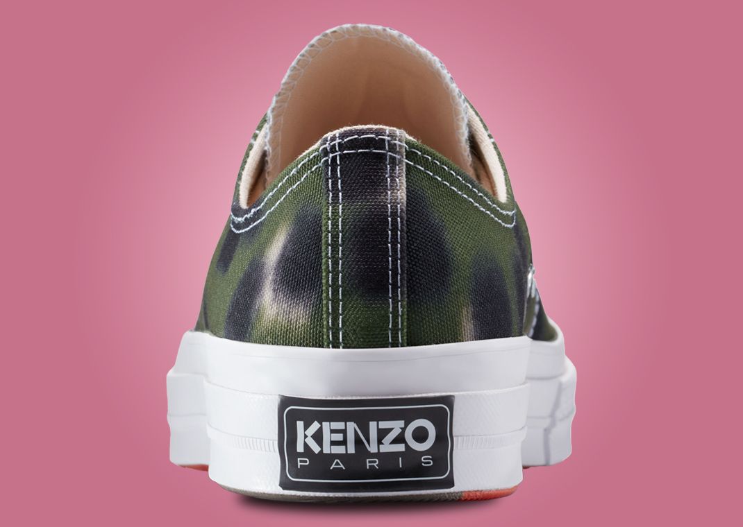Kenzo x Converse Chuck Taylor Ox Hana Leopard Cypress Heel Detail