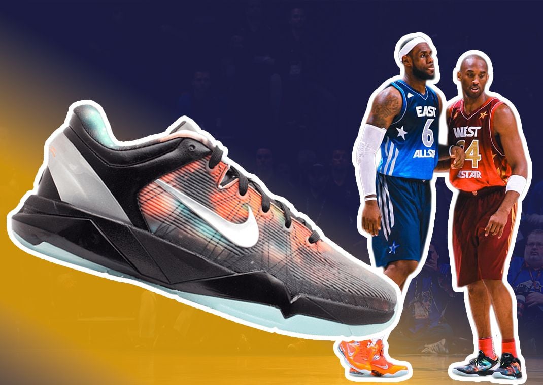 Kobe Bryant in the Nike Kobe 7 Galaxy