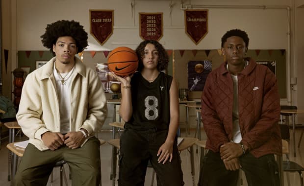 Tyran Stokes (left), Aaliyah Chavez (center), and Brandon McCoy (right)