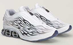 Hellstar Continues its adidas Collab Flame Motif on a White and Black Megaride S2