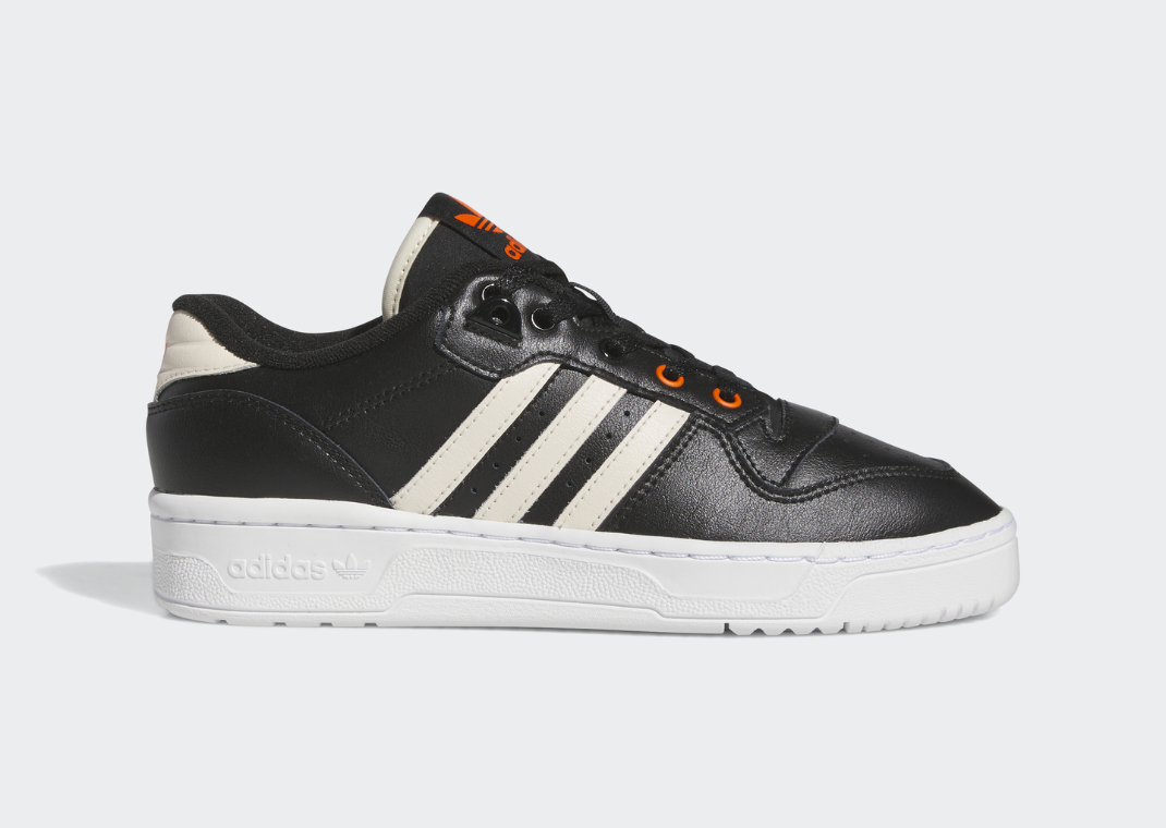 adidas Rivalry Low Black White Orange Lateral