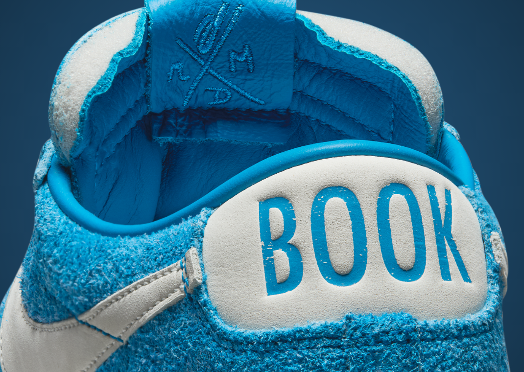 Devin Booker x Chevrolet x Nike Blazer Low Surf Blue Heel Detail