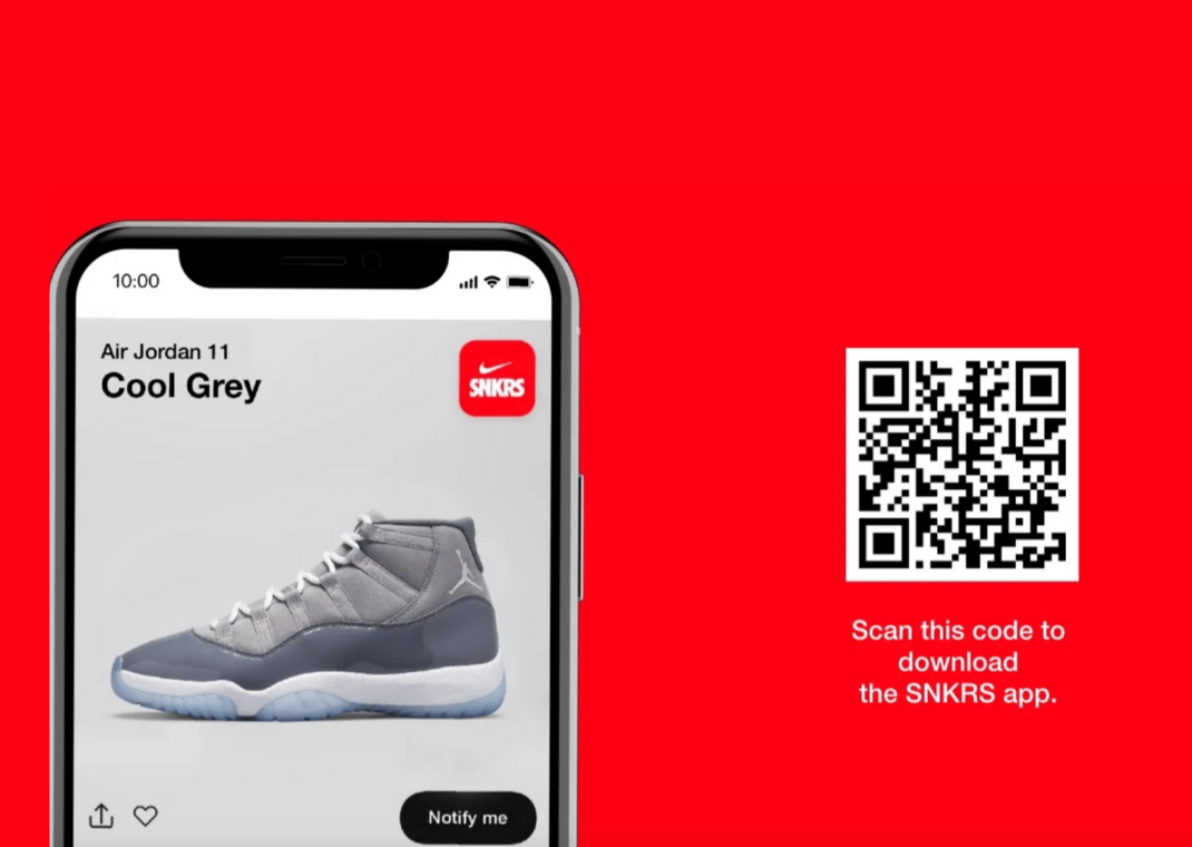 Nike SNKRS Mobile App Download QR Code