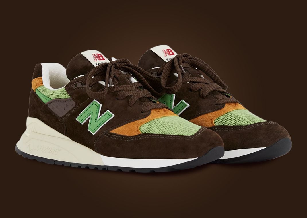 The New Balance 998 Made in USA Brown Green Releases December 2023