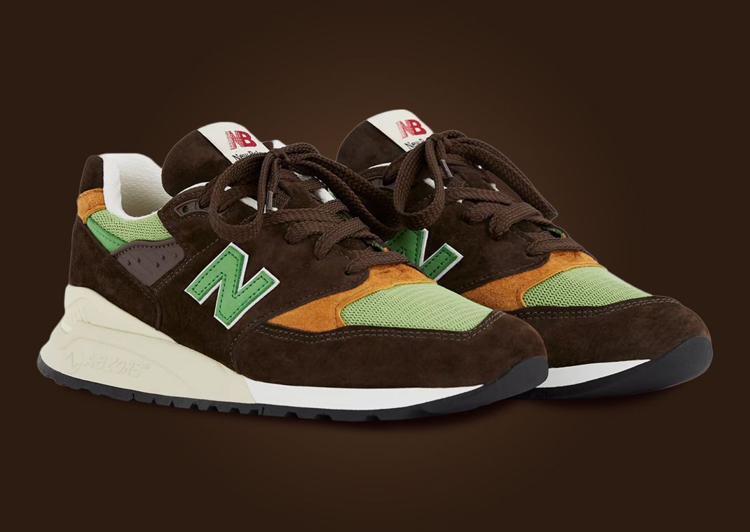 New Balance 998 Made in USA Brown Green Angle