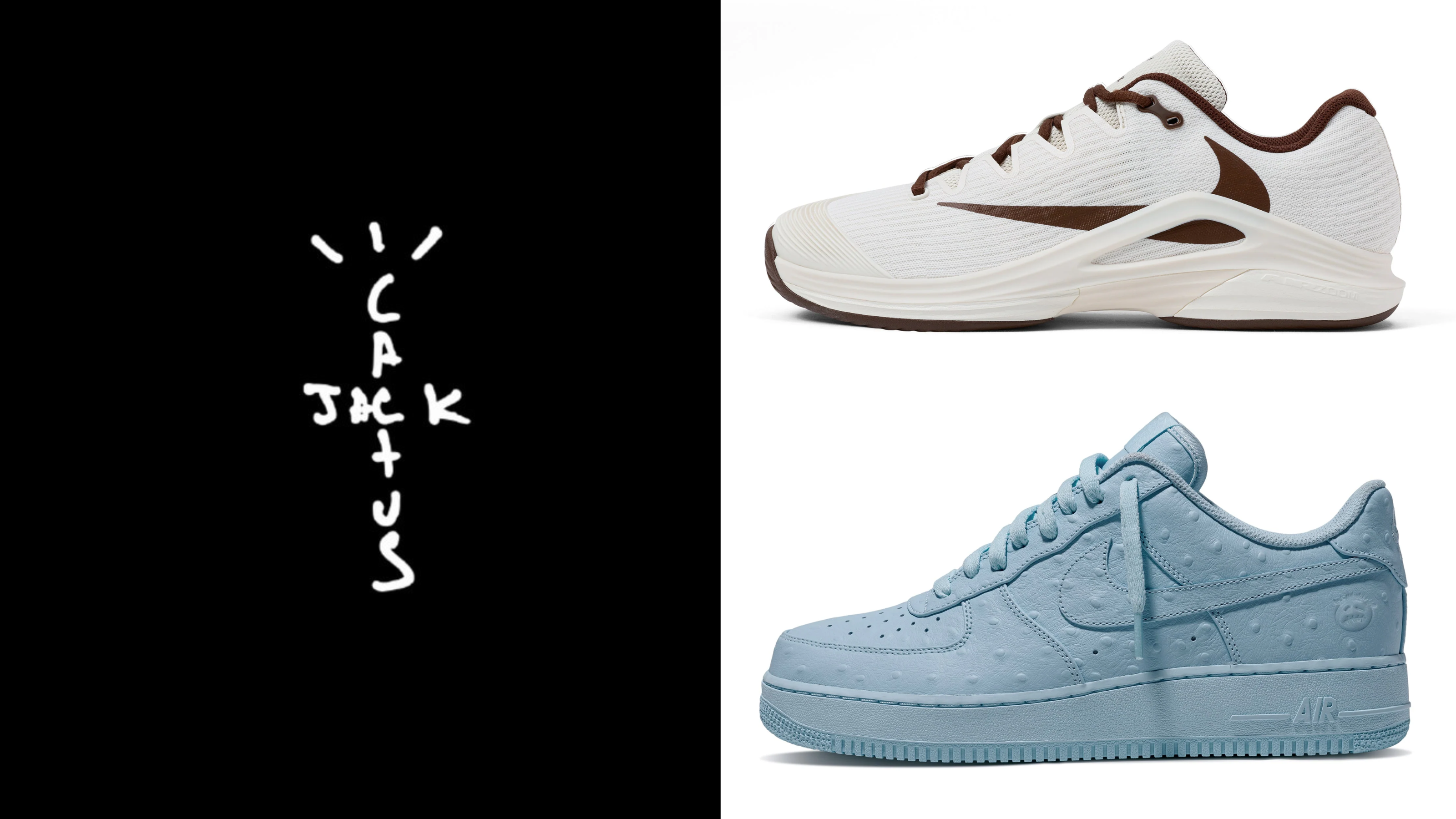 Travis Scott's Website Loaded his AF1 Ice Blue and Zoom Vapor 12 Collab