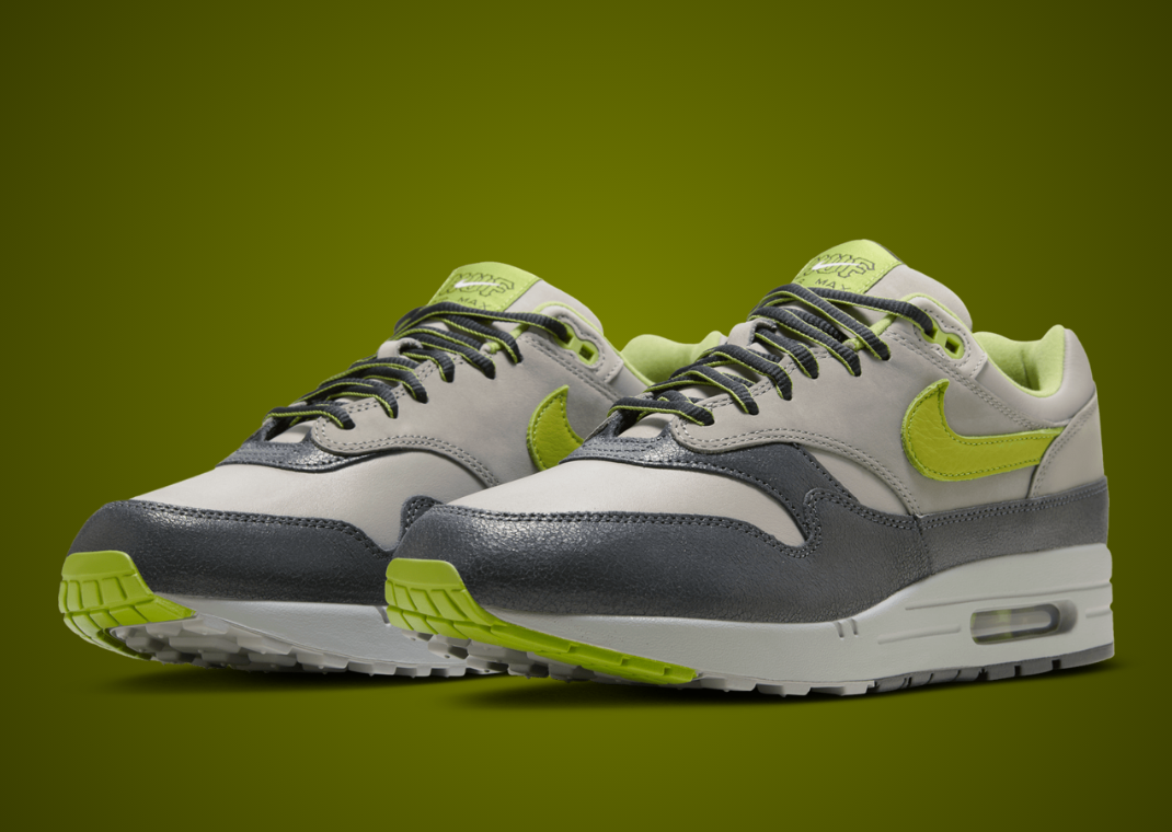 HUF x Nike Air Max 1 Anthracite Pear Angle