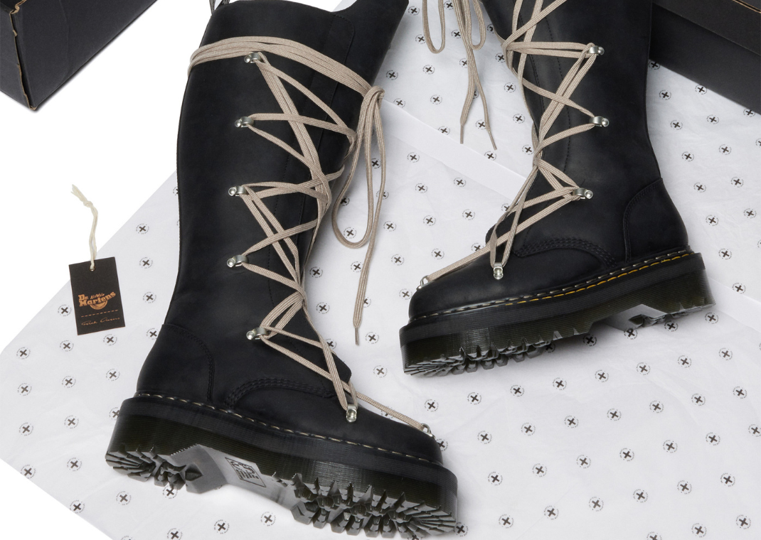 Rick Owens x Dr. Martens 1B60 Pentalace - Angle
