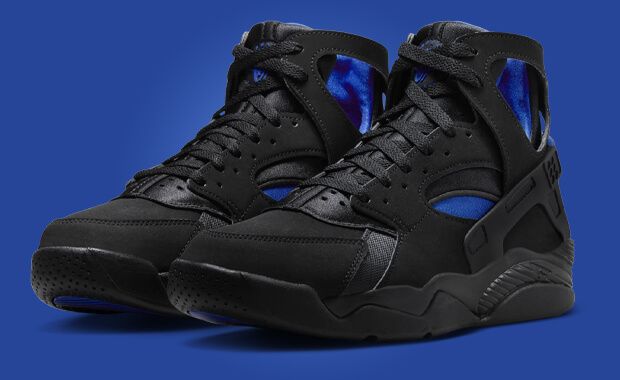 The Nike Air Flight Huarache Black Lyon Blue Releases Holiday 2023