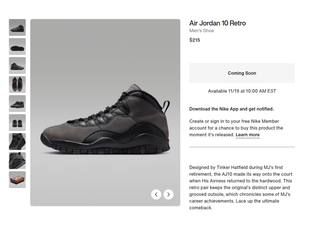 Air Jordan 10 Retro Shadow