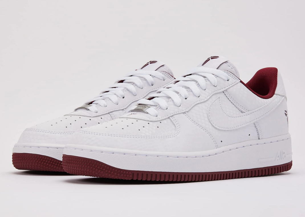 Kobe Bryant Nike Air Force 1 Low Lower Merion Aces White Angle