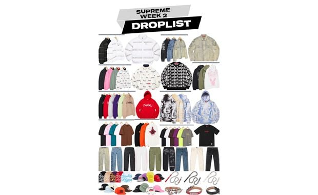 Supreme Spring Summer 2022 Week 2 Droplist