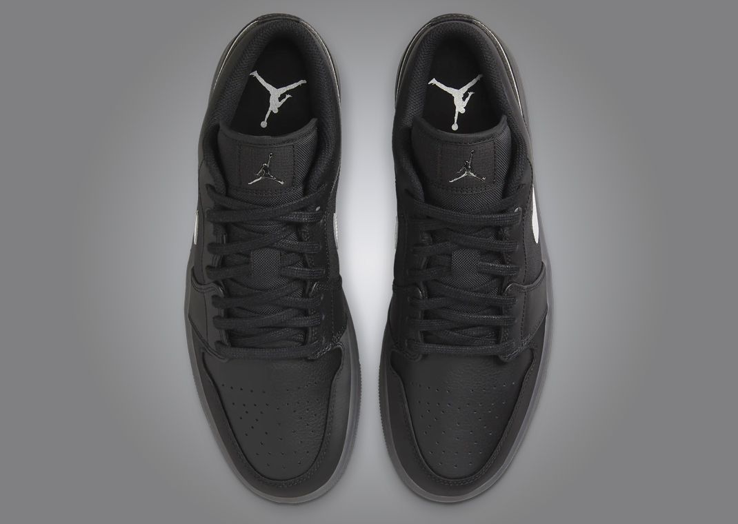 Air Jordan 1 Low Black White Dark Smoke Grey Top