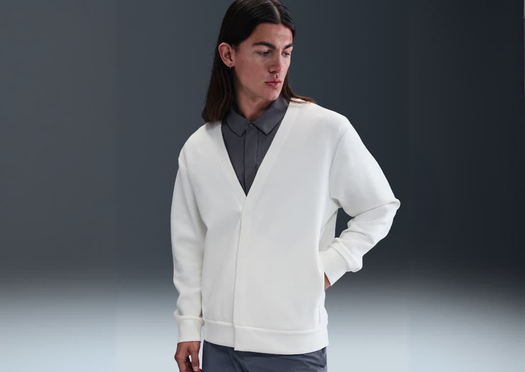 Nike 24.7 ImpossiblySoft Men's Cardigan White