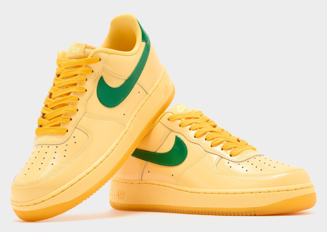 Nike Air Force 1 Low Patent Leather Topaz Gold - Angle