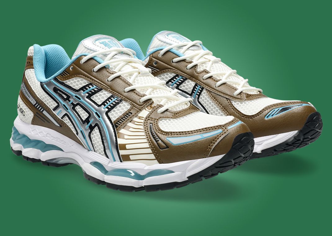 Asics Gel-Kayano 12.1 Brown Blue Angle