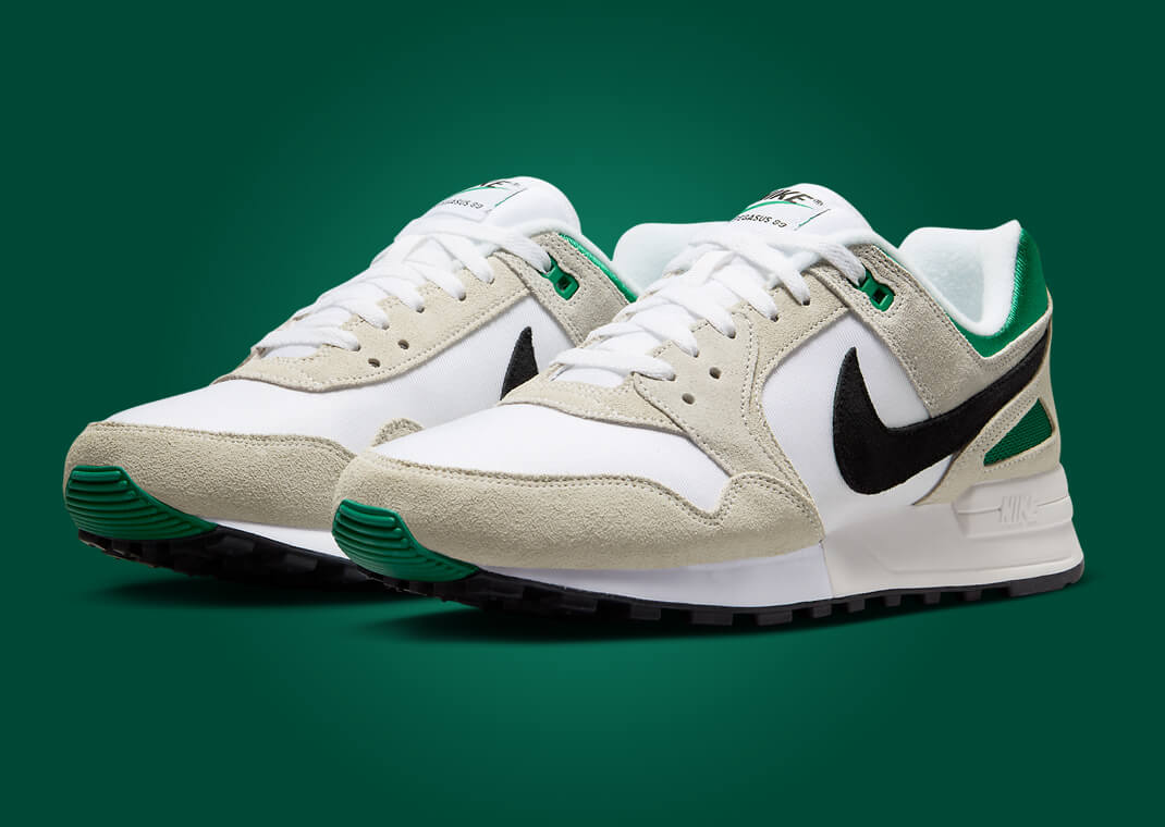 Nike Air Pegasus 89 White Black Malachite Angle
