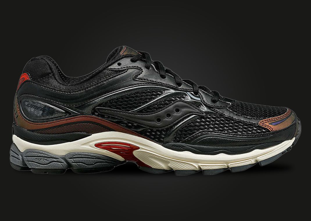 Saucony ProGrid Omni 9 Disrupt Black Brown Lateral