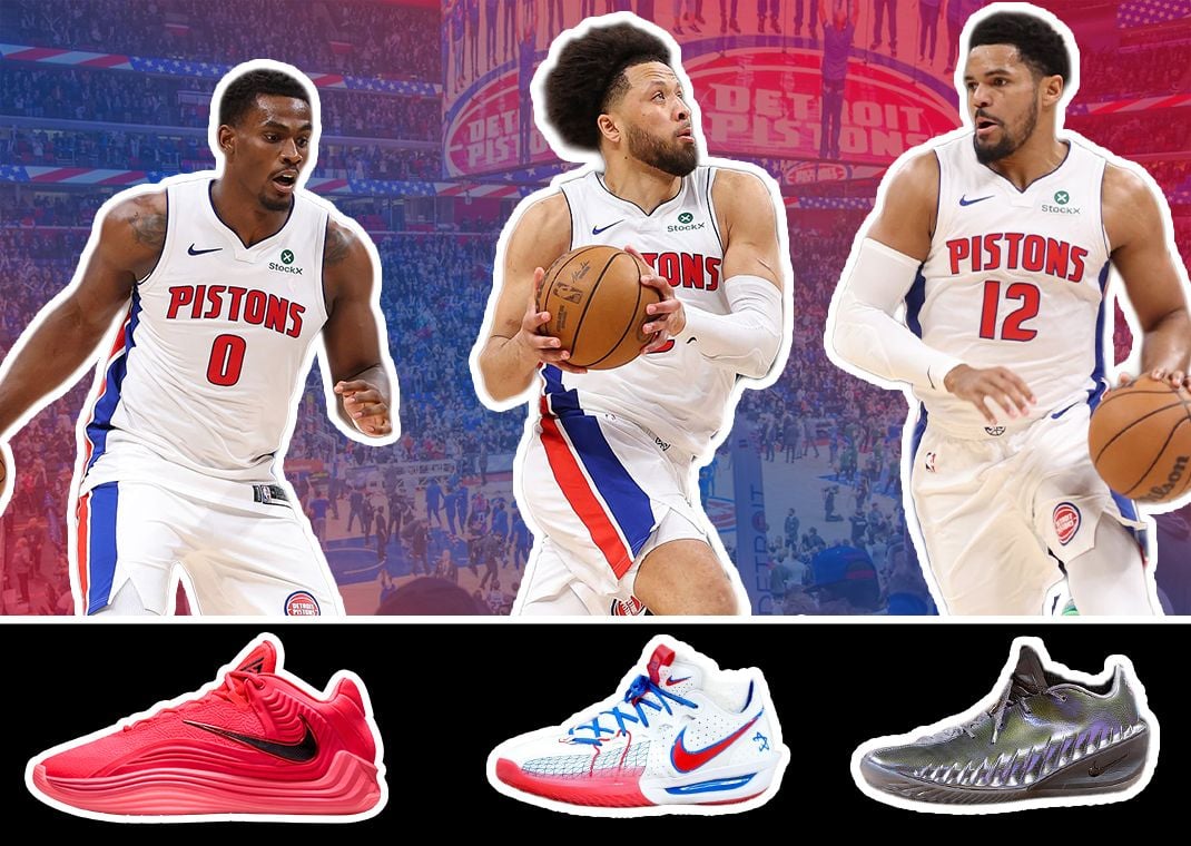 Jalen Duren, Cade Cunningham, and Tobias Harris