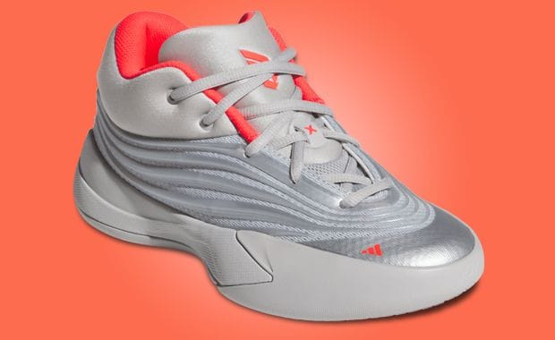Lucid Red Accents Fire Up this Kids Exclusive adidas Dame 10