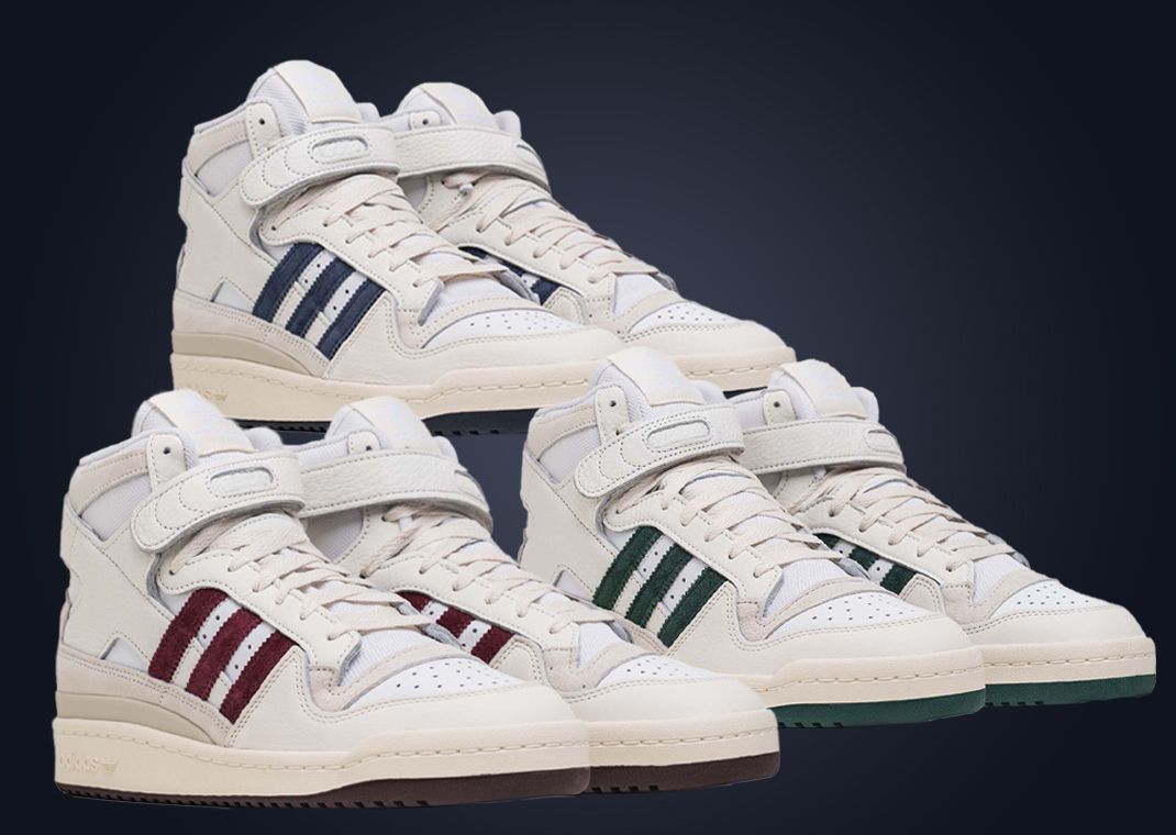 Packer x adidas Forum 84 High "Collegiate Maroon," "Collegiate Green" & "Collegiate Navy"