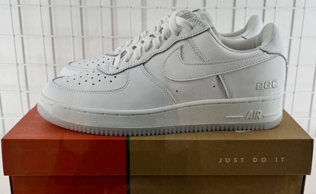 NIGO made 50 Pairs of White on White Air Force 1 ‘01s, and one is Being Displayed in London