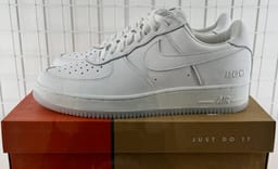 NIGO made 50 Pairs of White on White Air Force 1 ‘01s, and one is Being Displayed in London