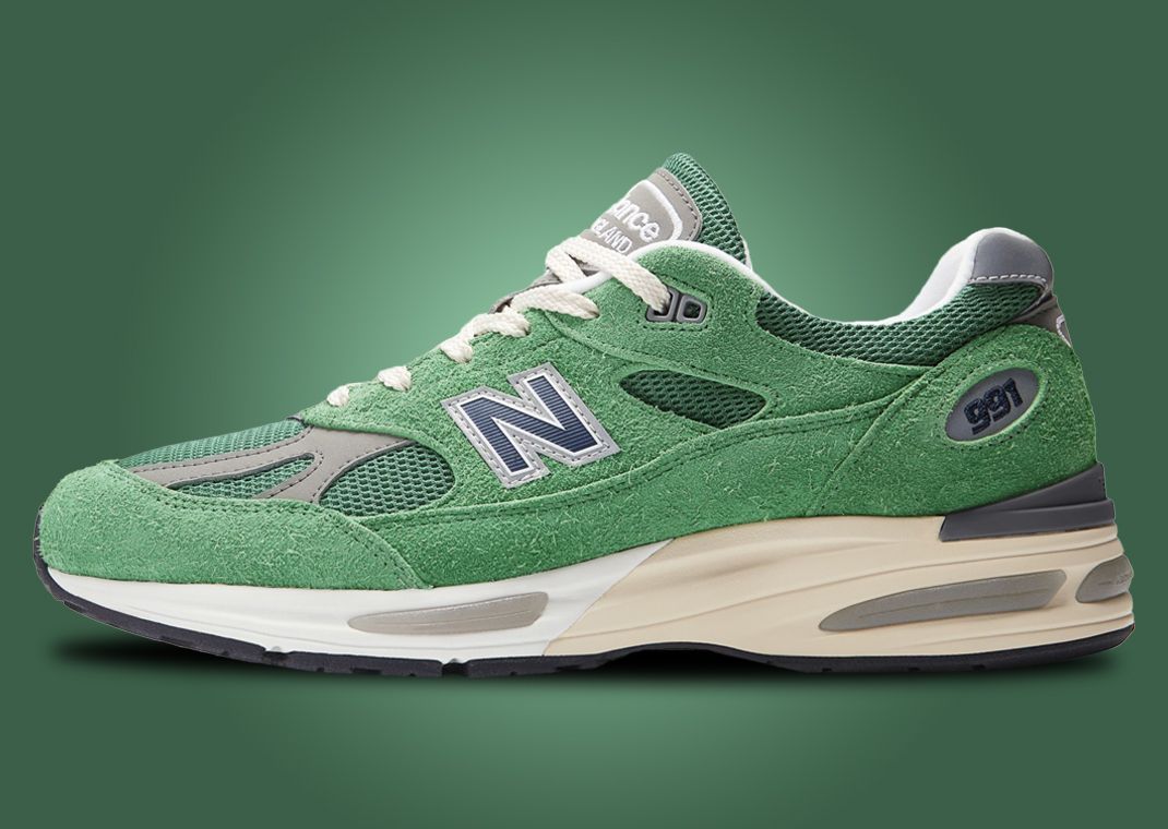 New Balance 991v2 Made in UK Mineral Green Lateral