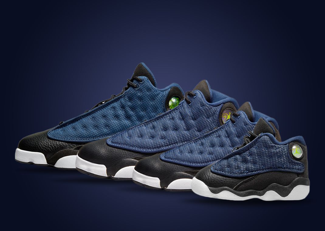 Air Jordan 13 Retro "Navy" full-family size run