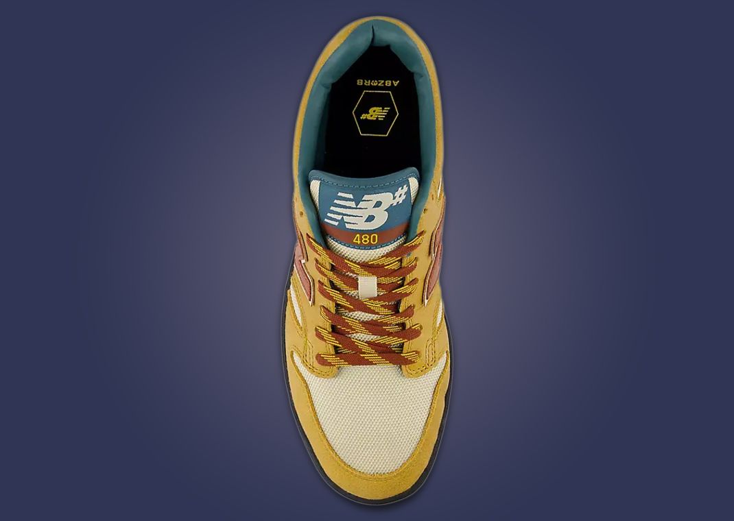 New Balance Numeric 480 Trail Tan Burgundy Top