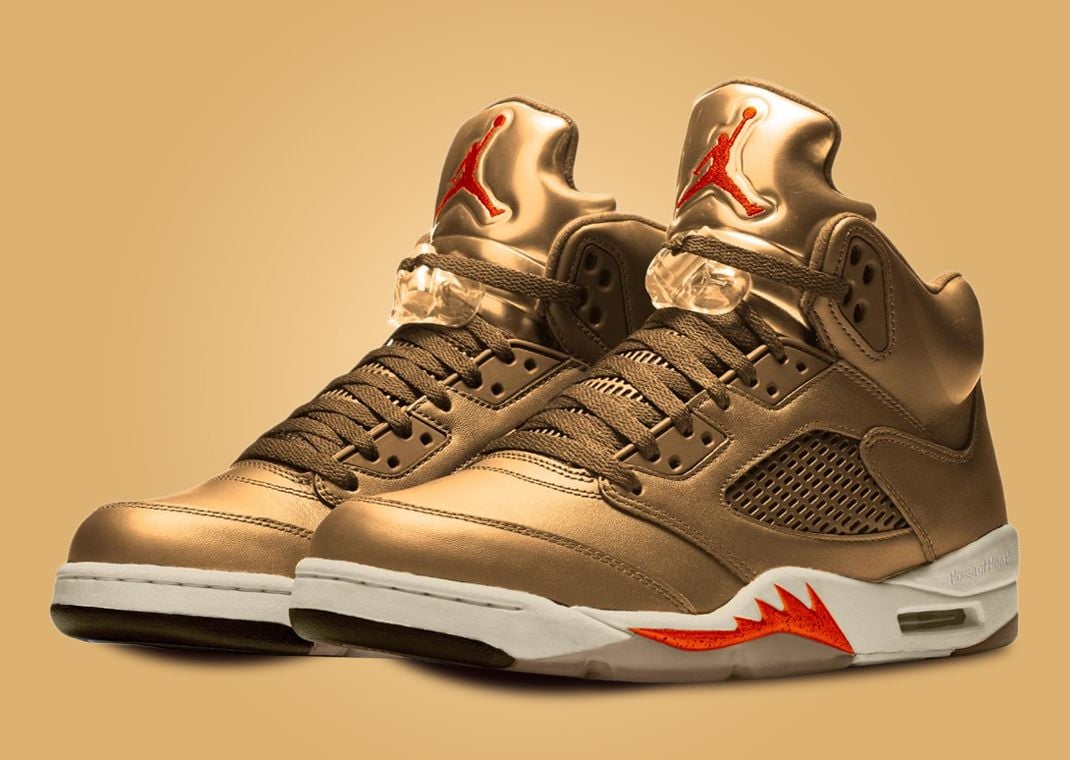 WNBA x Air Jordan 5 Retro Metallic Gold Brilliant Orange (W)