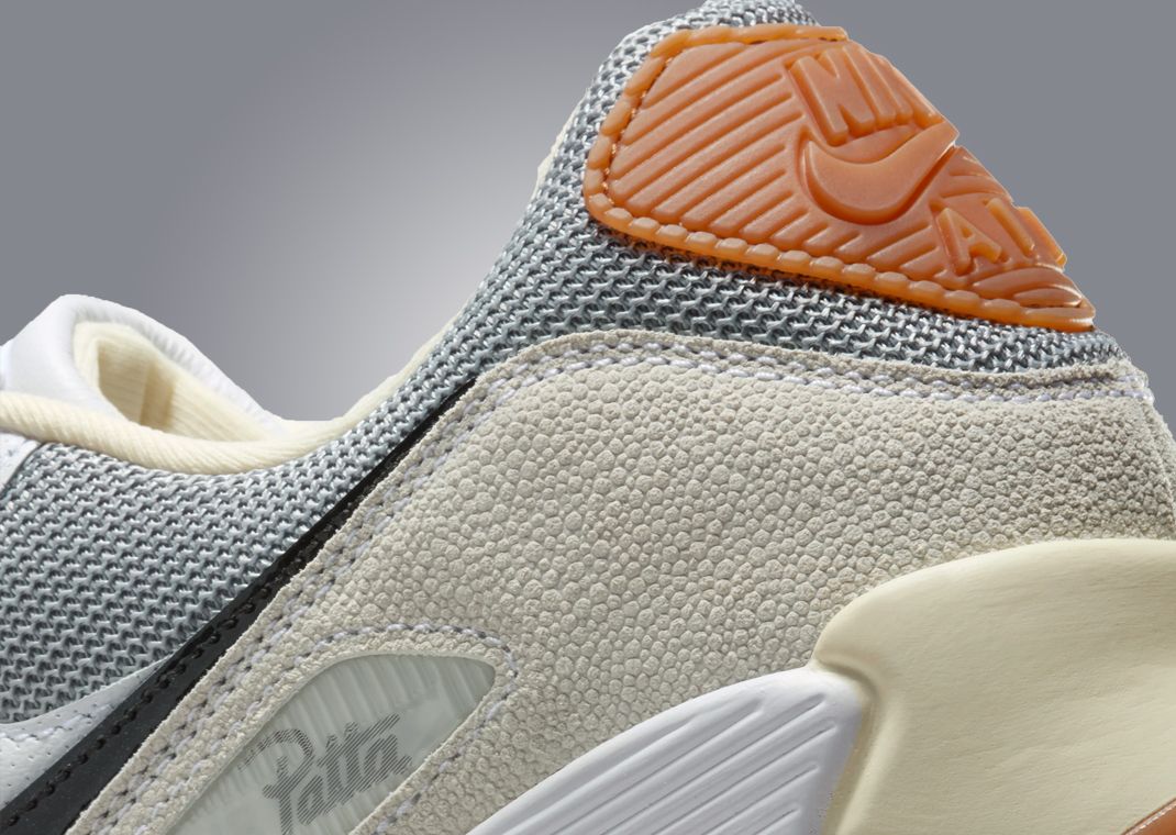 Patta x Nike Air Max 90 Waves Particle Grey Coconut Milk Heel Detail