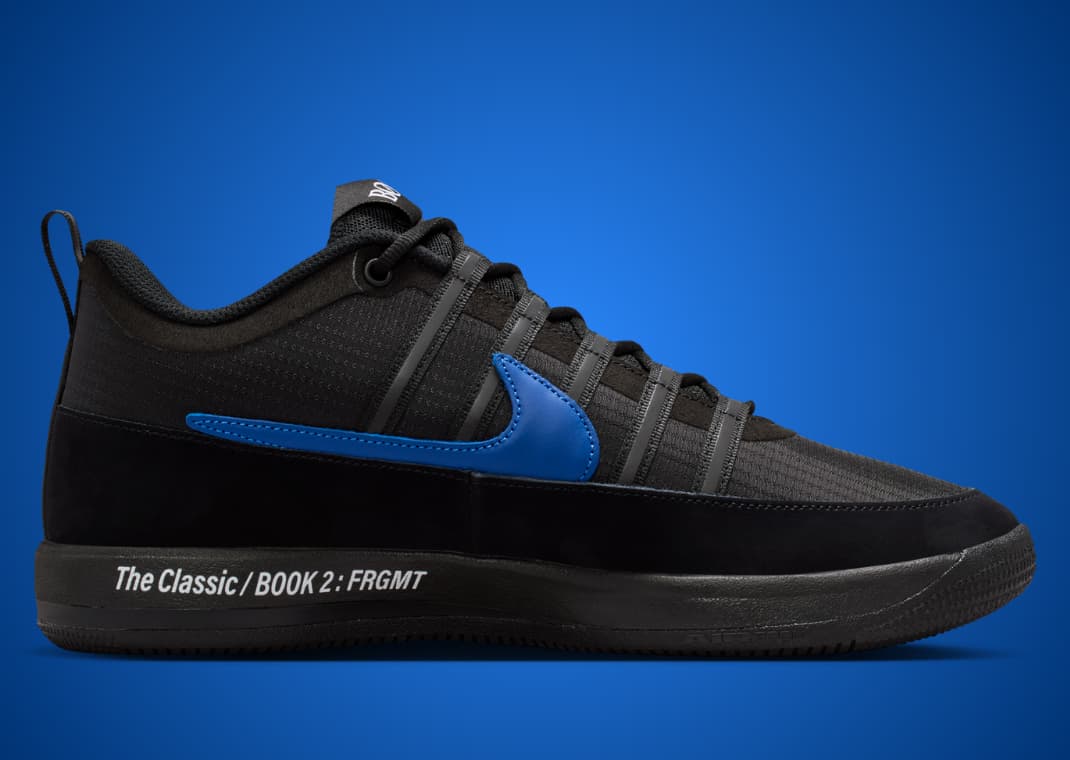 Devin Booker and fragment design Connect for a Black and Blue Nike